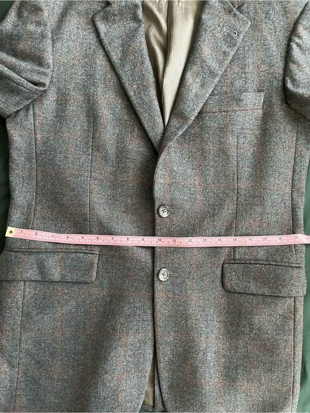 BURBERRY Men's Wool/Cashmere Grey Two Button Blazer 39 R with FLAW - Picture 9 of 15